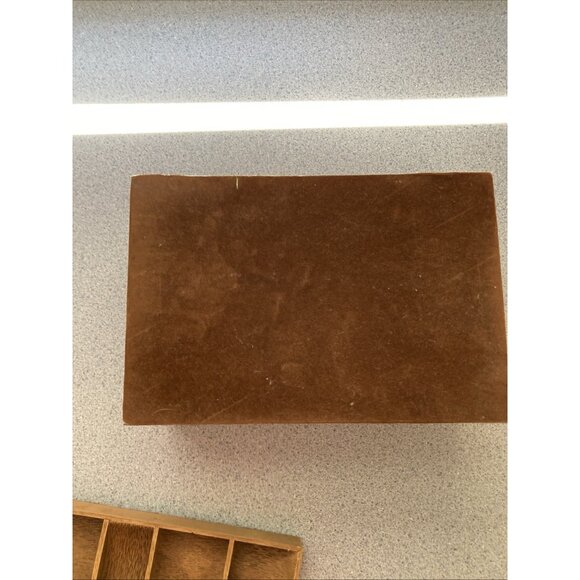 Men’s Trinket Jewelry Box Vintage Heavy Wood Resign Ocean Reef Fish Decretive - Picture 9 of 12